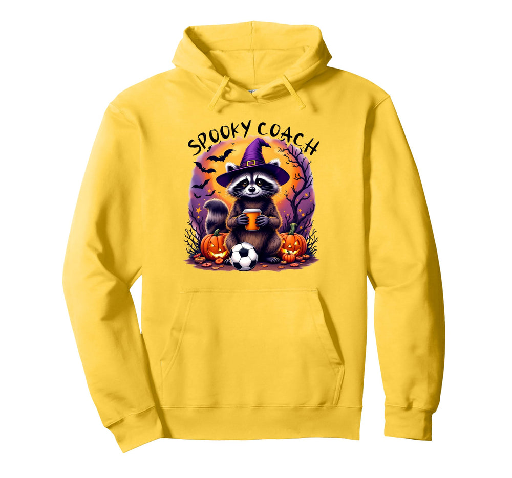 Halloween Soccer Coach Feral Soccer Hoodie - Trendy Graphic for Adults