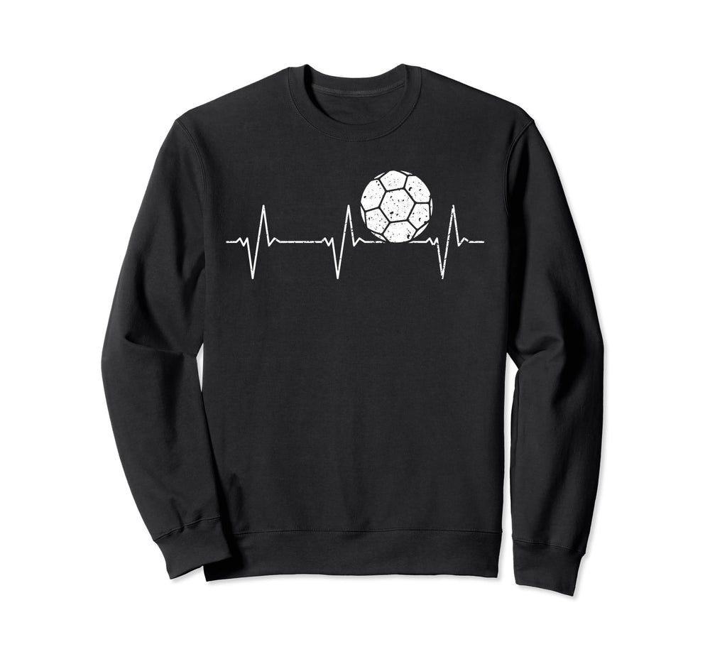 Soccer Players Heartbeat Football Sweatshirt - Novelty Apparel Men Women