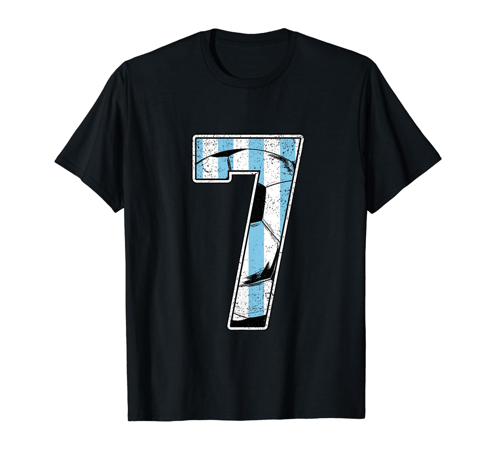Seventh Birthday Soccer 7Th Bday T-Shirt - Novelty Apparel Men Women
