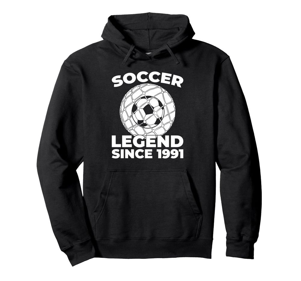 Born 1991 Soccer Player Sports Team Hoodie - Custom Art Print for Adults