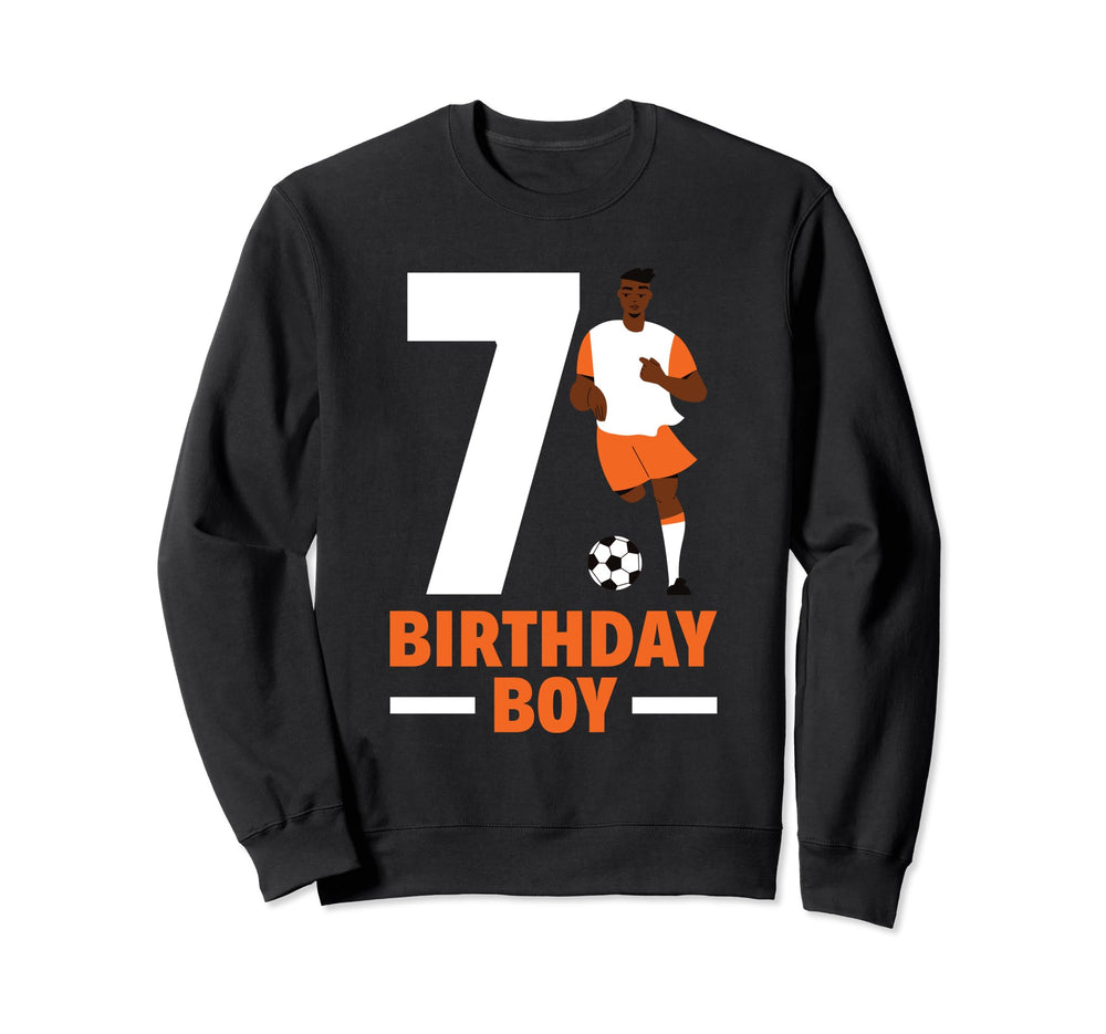 7Th Birthday 7 Years Soccer Sweatshirt - Custom Art Print for Adults