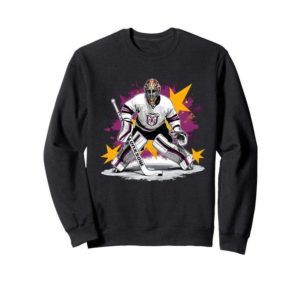 Ice Hockey Player Goalkeeper Ice Sweatshirt - Aesthetic Graphic Men Women