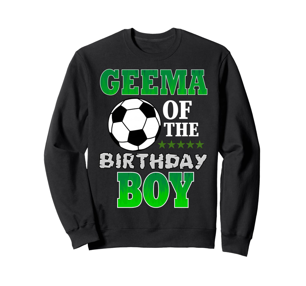 Geema Birthday Soccer Stars Outfit Sweatshirt - Minimalist Print Unisex