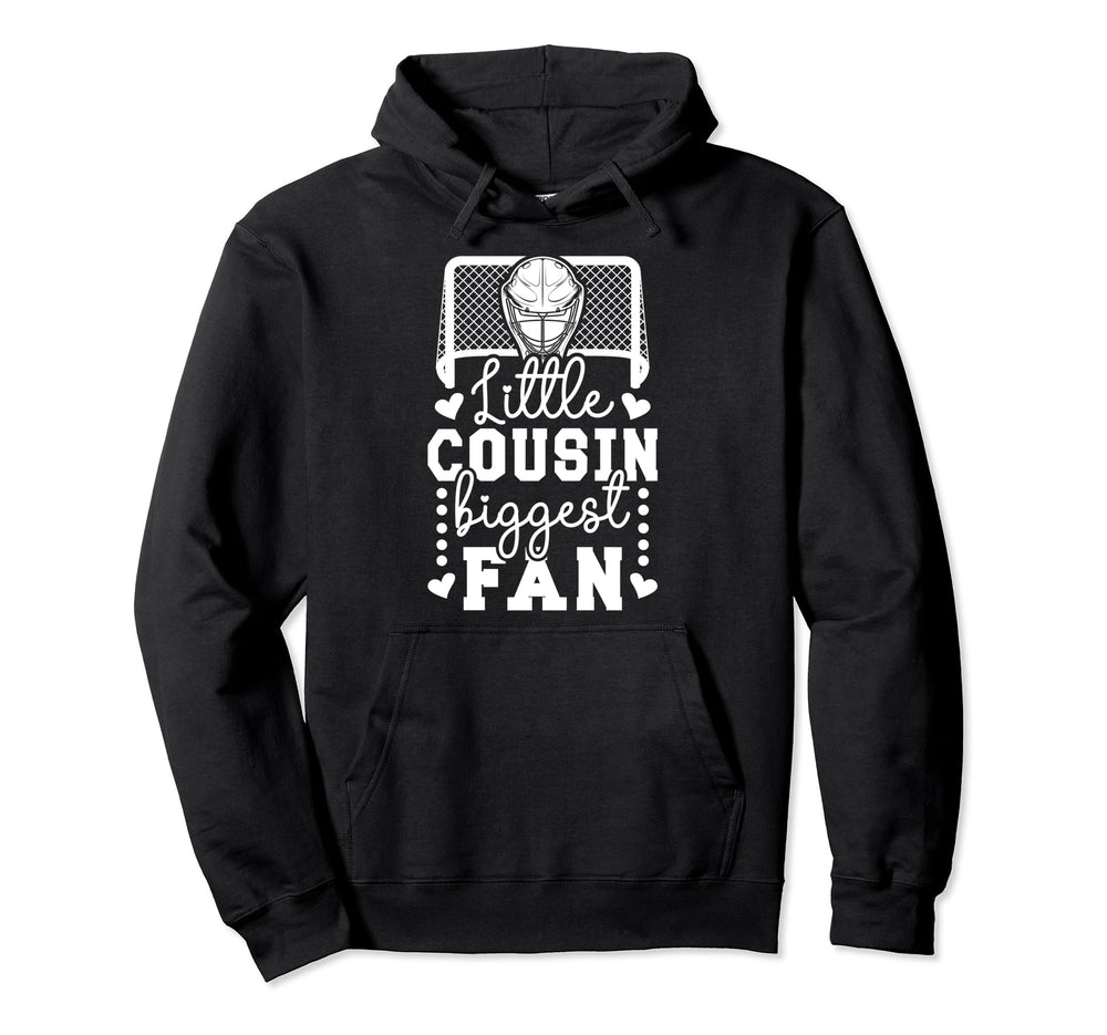 Little Cousin Hockey Goalie Cousin Hoodie - Aesthetic Graphic for Adults