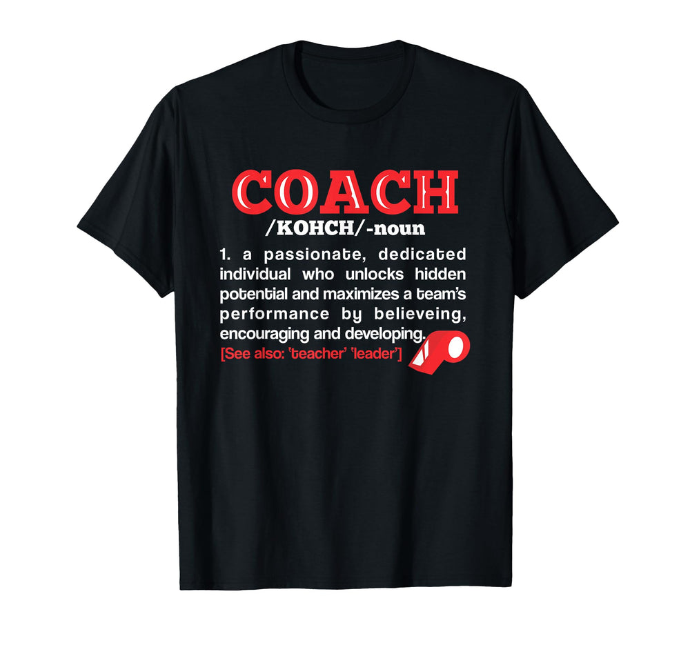 Coach Definition Funny Sport Teacher T-Shirt - Trendy Graphic for Adults