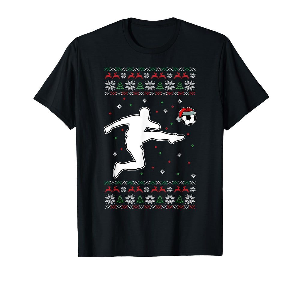 Soccer Player Sport Ugly X Mas T-Shirt - Streetwear Style for Adults