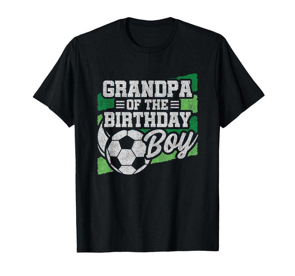 Birthday Grandpa Soccer Birthday Soccer T-Shirt - Unique Graphic Unisex