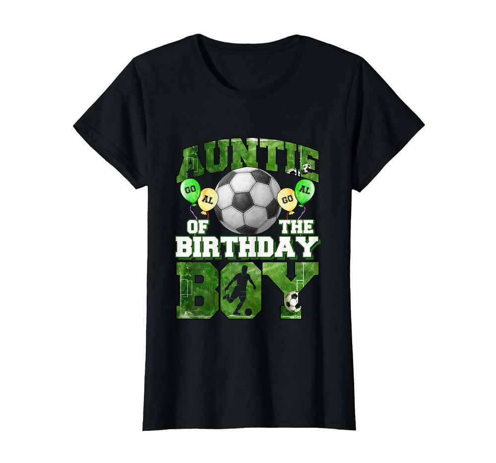 Soccer Auntie Birthday Party Soccer T-Shirt - Minimalist Print Men Women