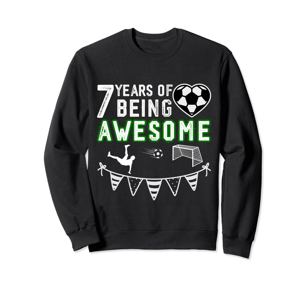 7 Year Old Birthday Soccer 7Th Birthday Sweatshirt - Graphic Print Unisex