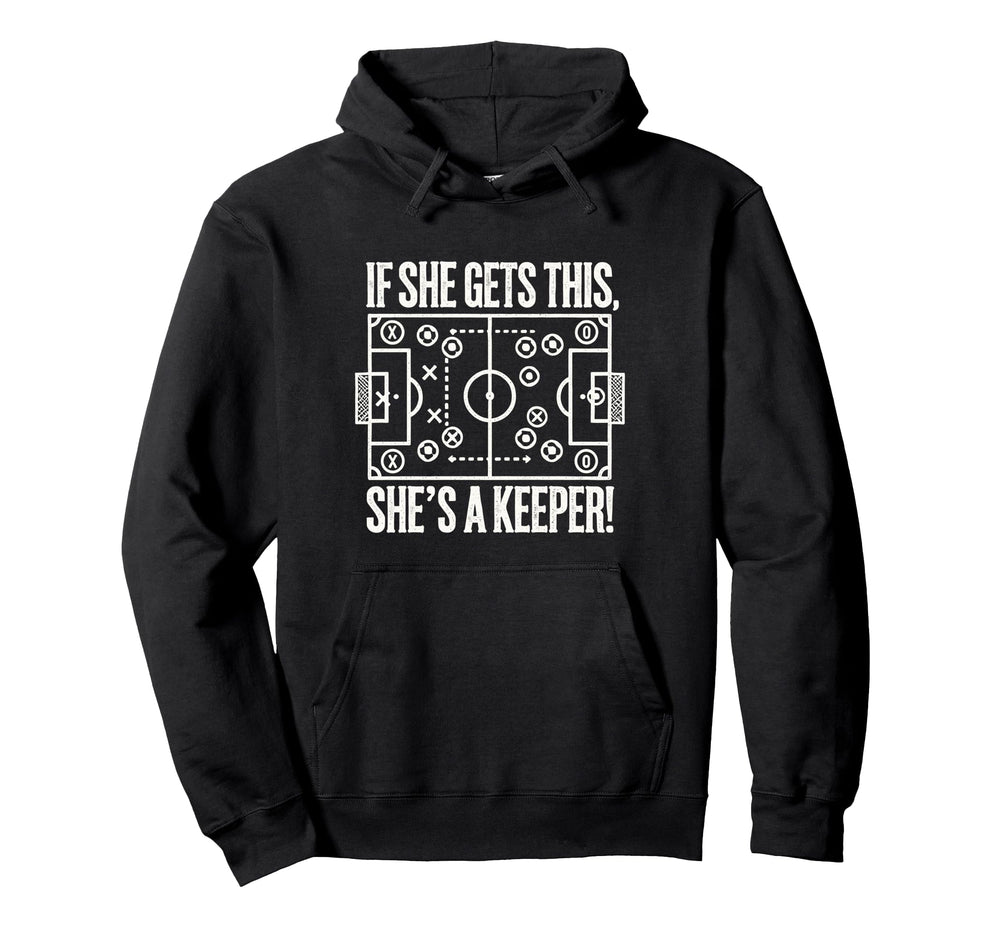 Soccer Goalie Art Soccer Coach Hoodie - Fun Novelty Design for Adults