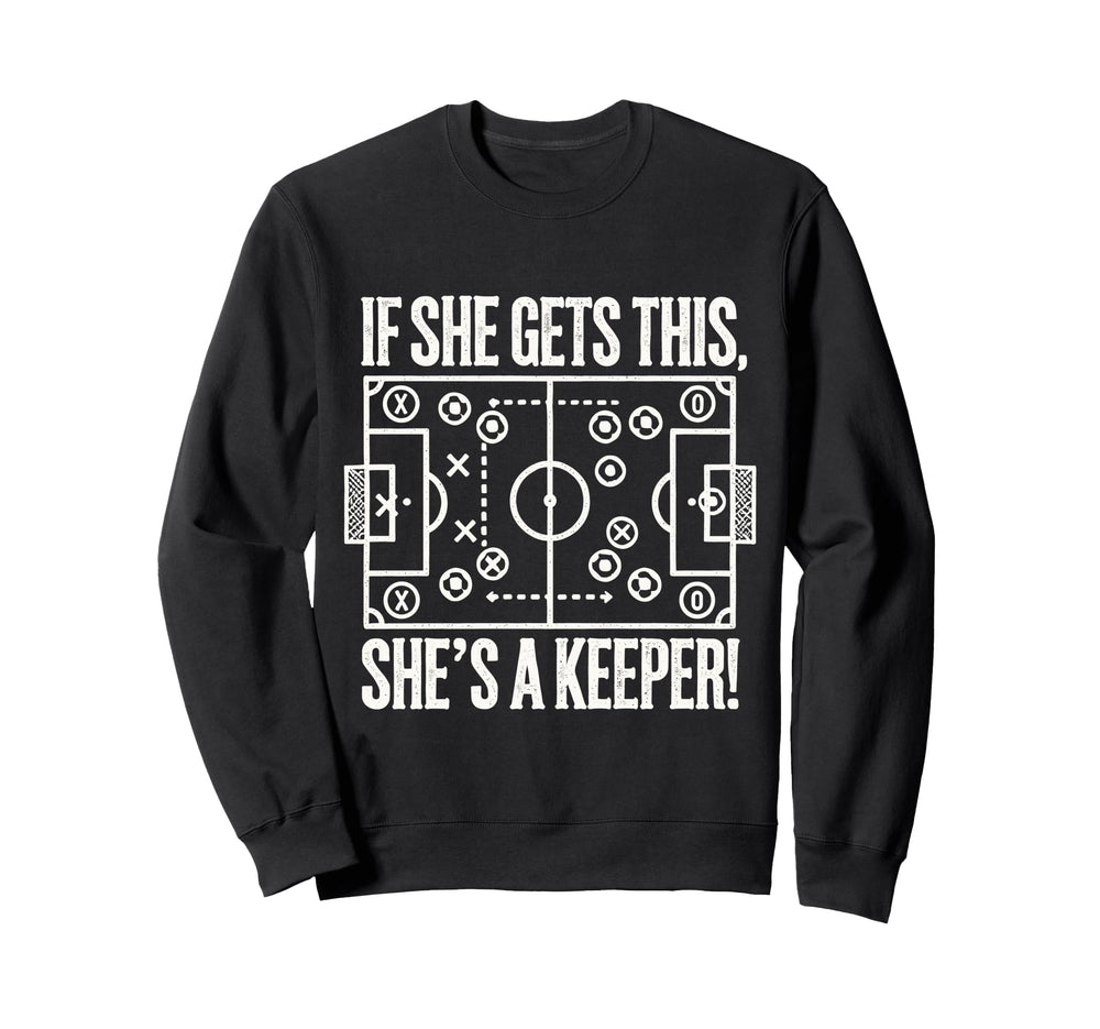 Soccer Goalie Art Soccer Coach Sweatshirt - Custom Art Print Men Women