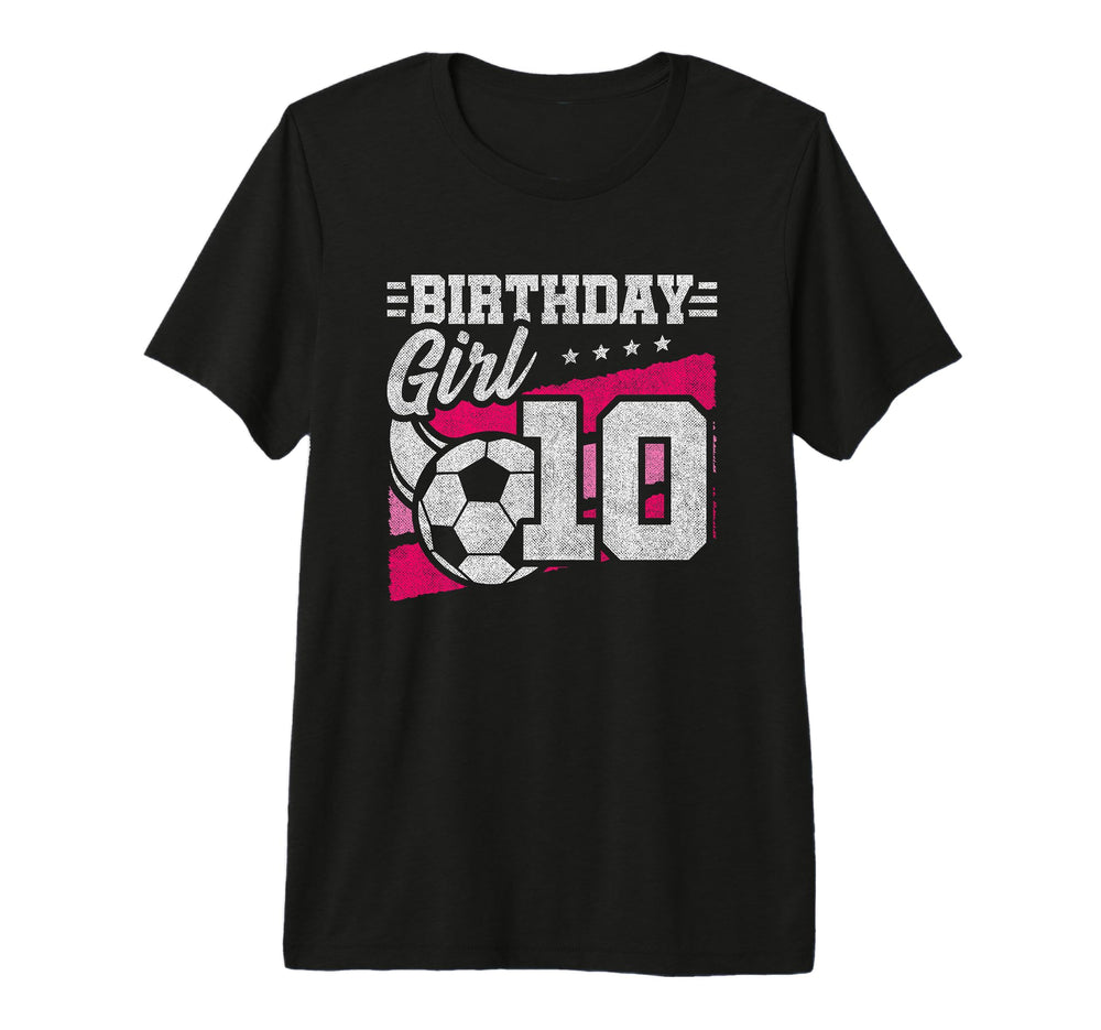 10 Year Old Soccer Birthday 10Th T-Shirt - Aesthetic Graphic Unisex