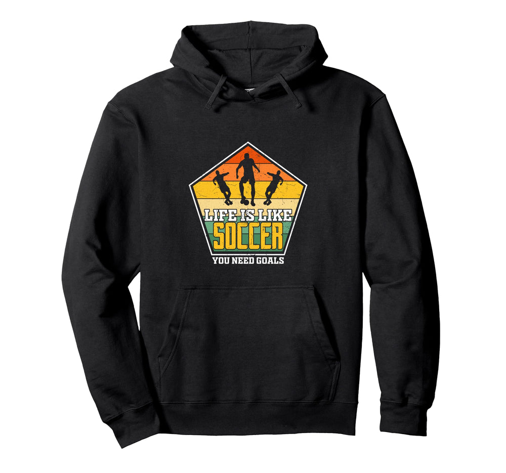 Life Is Like Soccer Player Team Hoodie - Custom Art Print for Adults