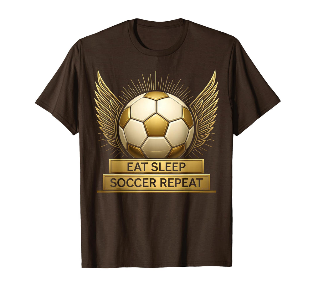 Eat Sleep Soccer Repeat Mens Soccer T-Shirt - Streetwear Style Men Women