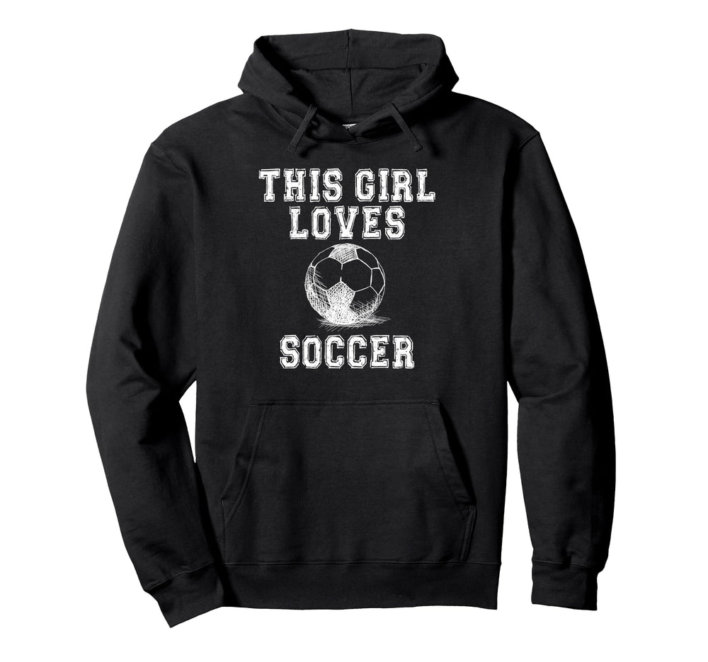 This Loves Soccer Game Day Female Soccer Hoodie - Graphic Print for Adults