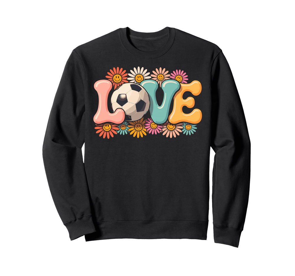 Groovy Love Soccer Goalie Player Sweatshirt - Novelty Apparel Men Women