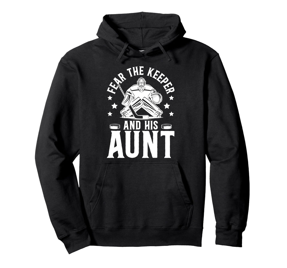 Funny Hockey Keeper Aunt Hockey Goalie Hoodie - Graphic Print for Adults
