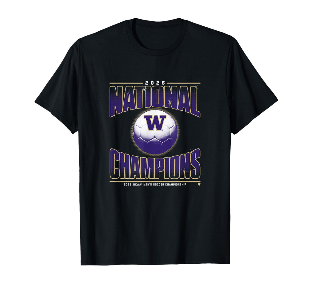 Washington Mens Soccer 2025 National T-Shirt - Graphic Print for Adults