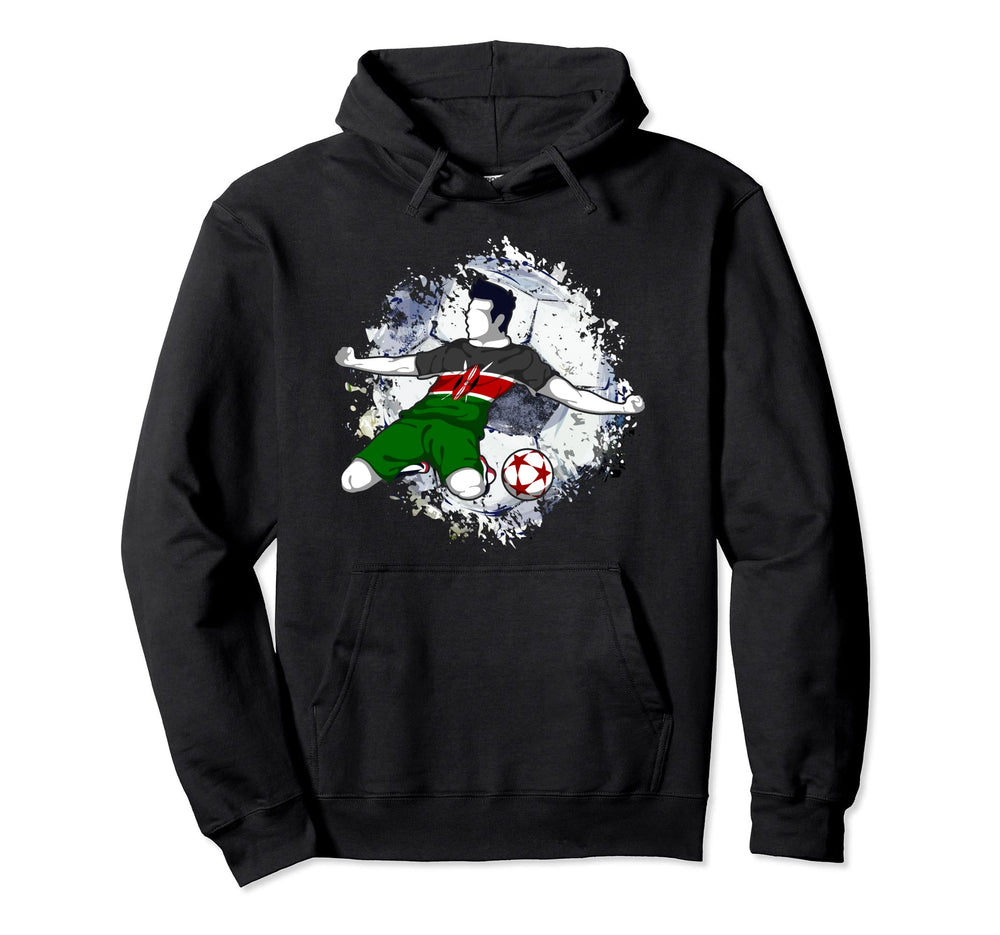 Kenya Soccer Kenyan National Flag Proud Hoodie - Graphic Print for Adults