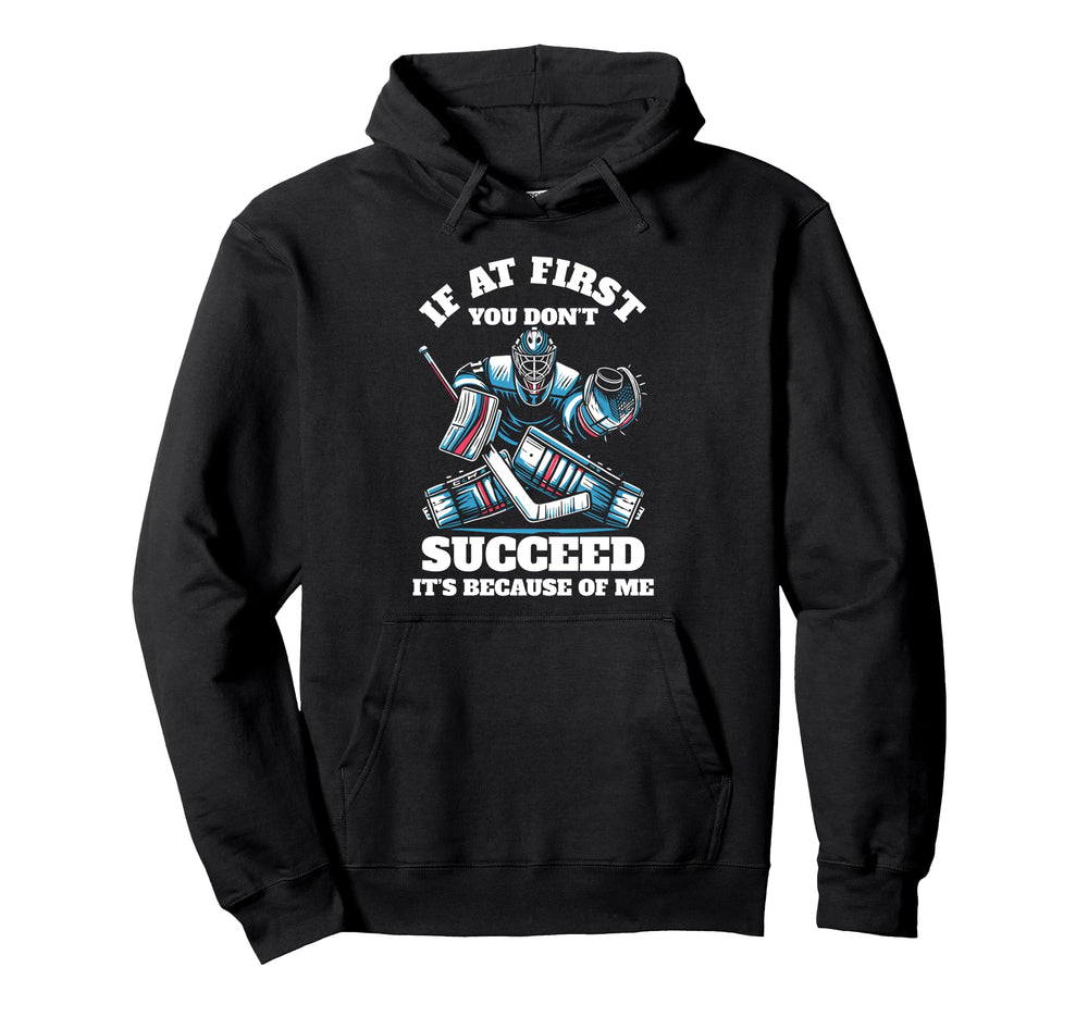 Ice Hockey Goalie Goalkeeper Glove Save Puck Hoodie - Graphic Print Unisex