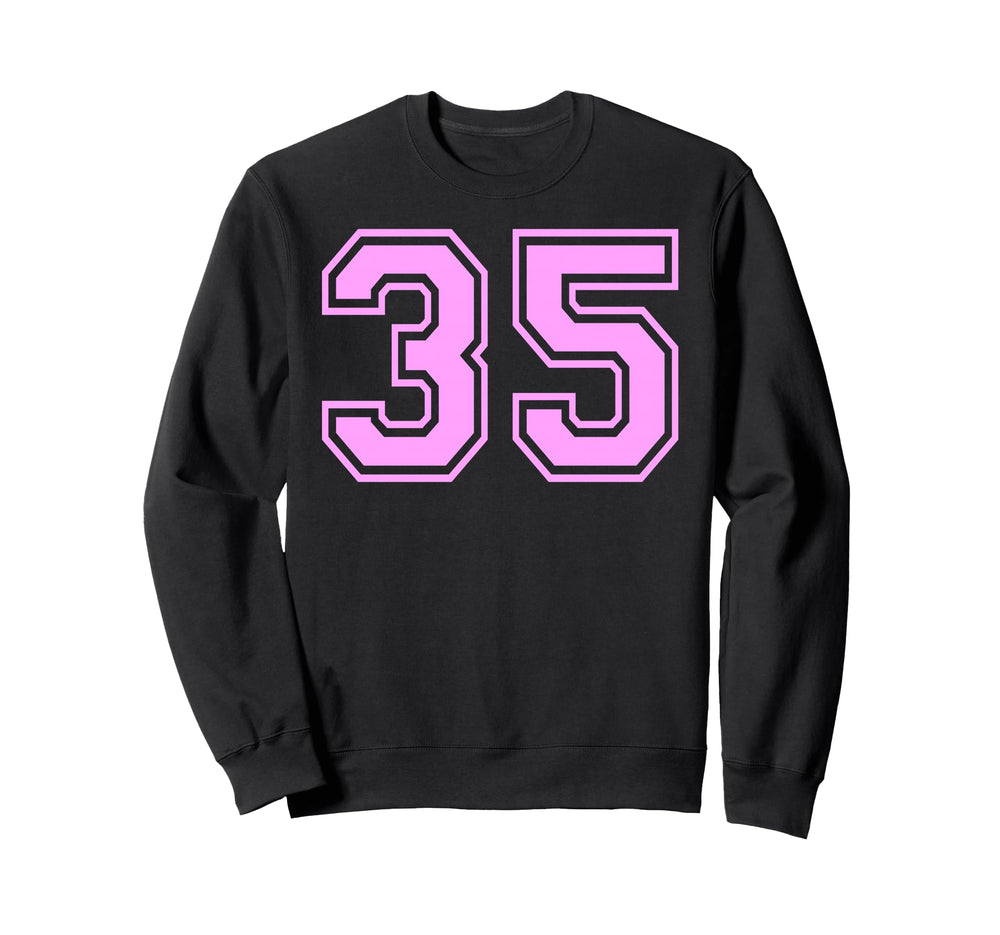 35 Number Thirty Five Sports Sweatshirt - Fun Novelty Design for Adults