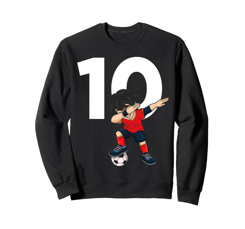 10 Soccer Birthday Gift Soccer Fan Sweatshirt - Custom Art Print Men Women