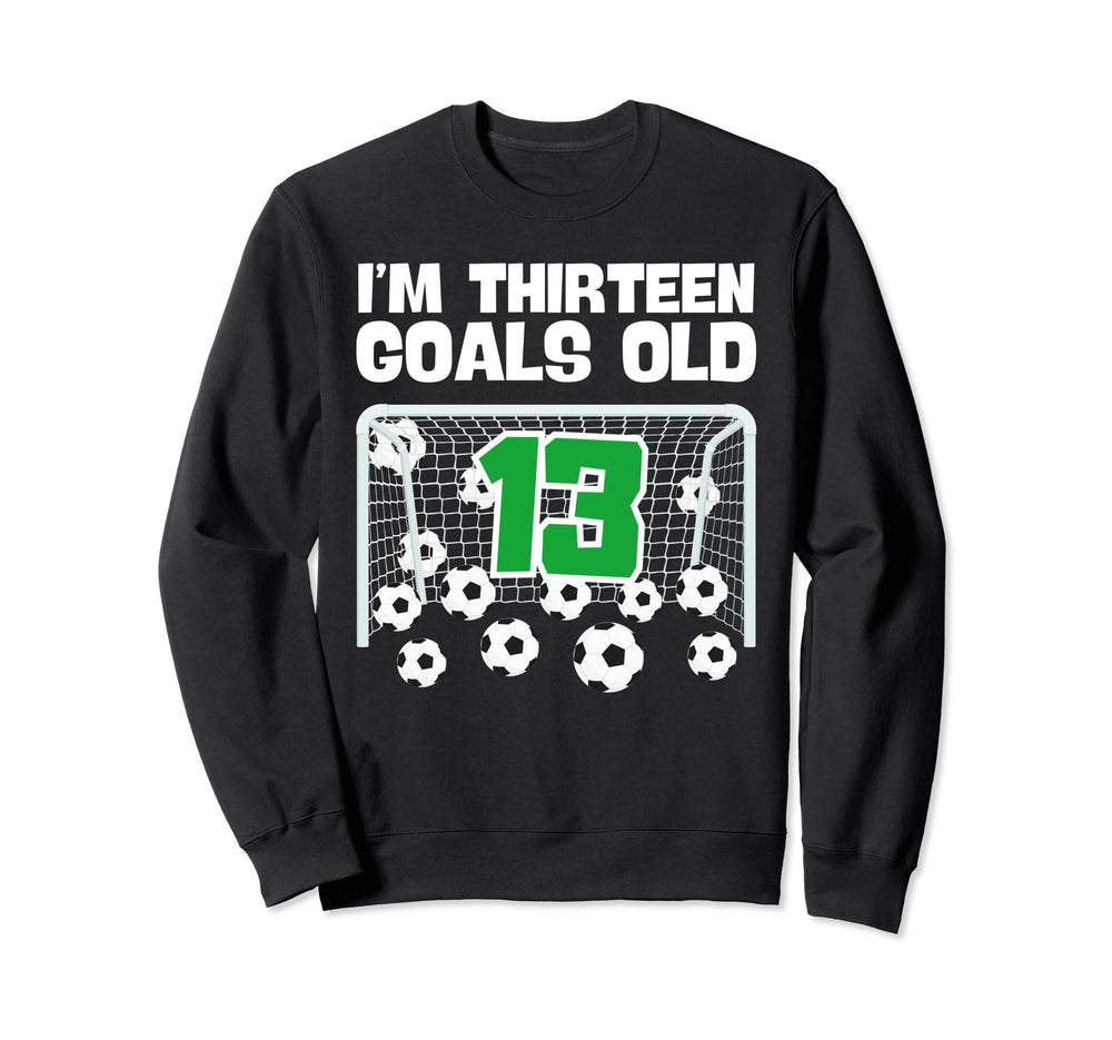 13Th Birthday Soccer Football Player Sweatshirt - Custom Art Print Unisex
