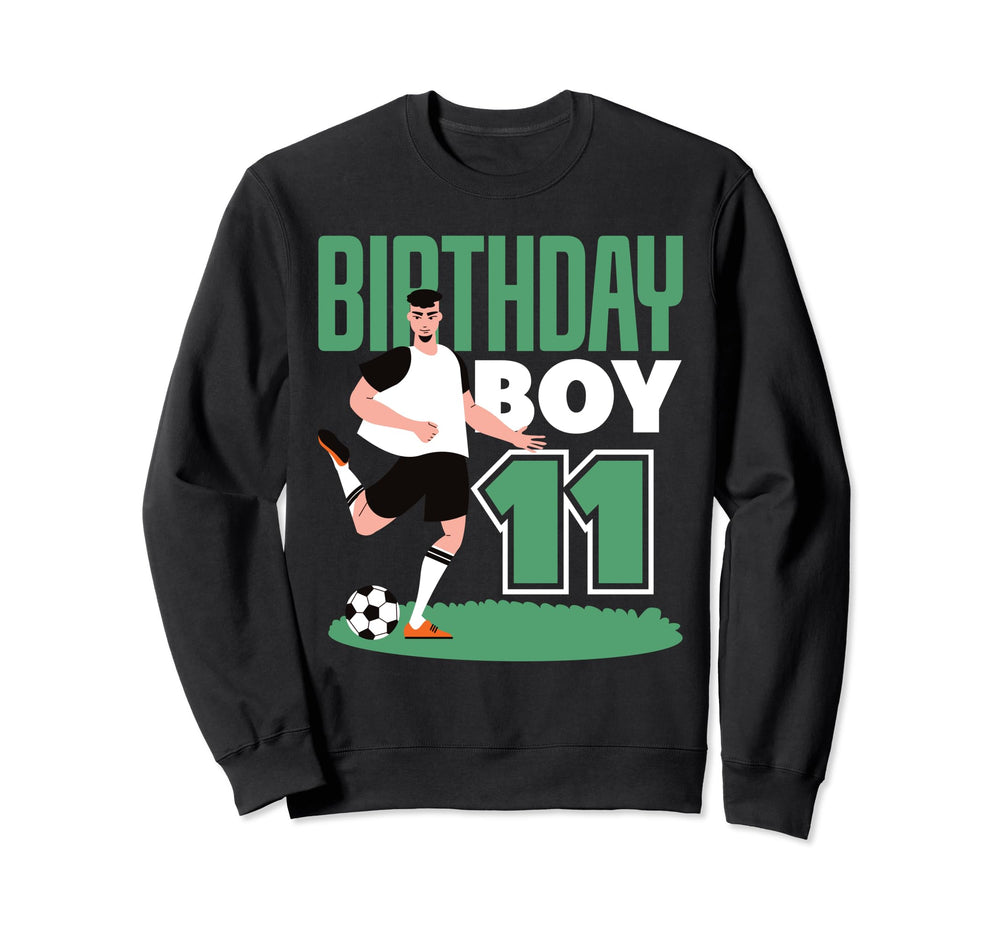 11Th Birthday 11 Years Soccer Sweatshirt - Aesthetic Graphic Men Women