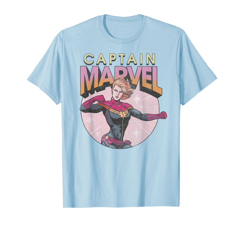 Marvel Comics Captain Marvel T-Shirt - Casual Everyday Wear Unisex