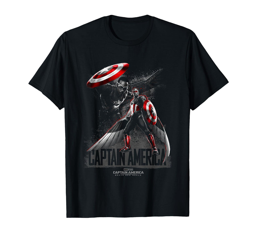 Marvel Captain America Brave New World Sam T-Shirt - Graphic Print Unisex
