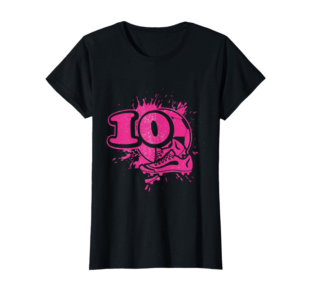 10Th Birthday Soccer Player Football T-Shirt - Novelty Apparel for Adults