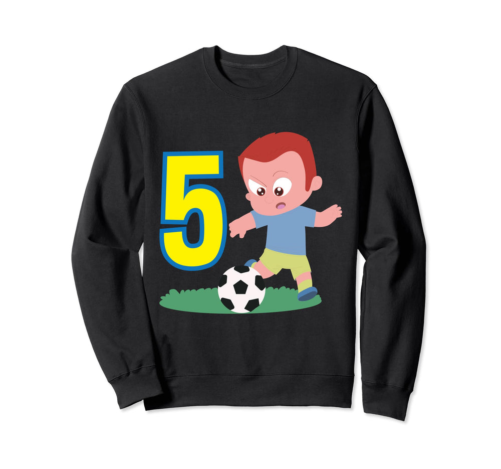5Th Birthday 5 Years Soccer Football Sweatshirt - Trendy Graphic Men Women