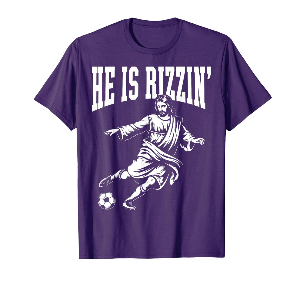 Funny Meme God Christian He Is Rizzin Jesus T-Shirt - Graphic Print Unisex