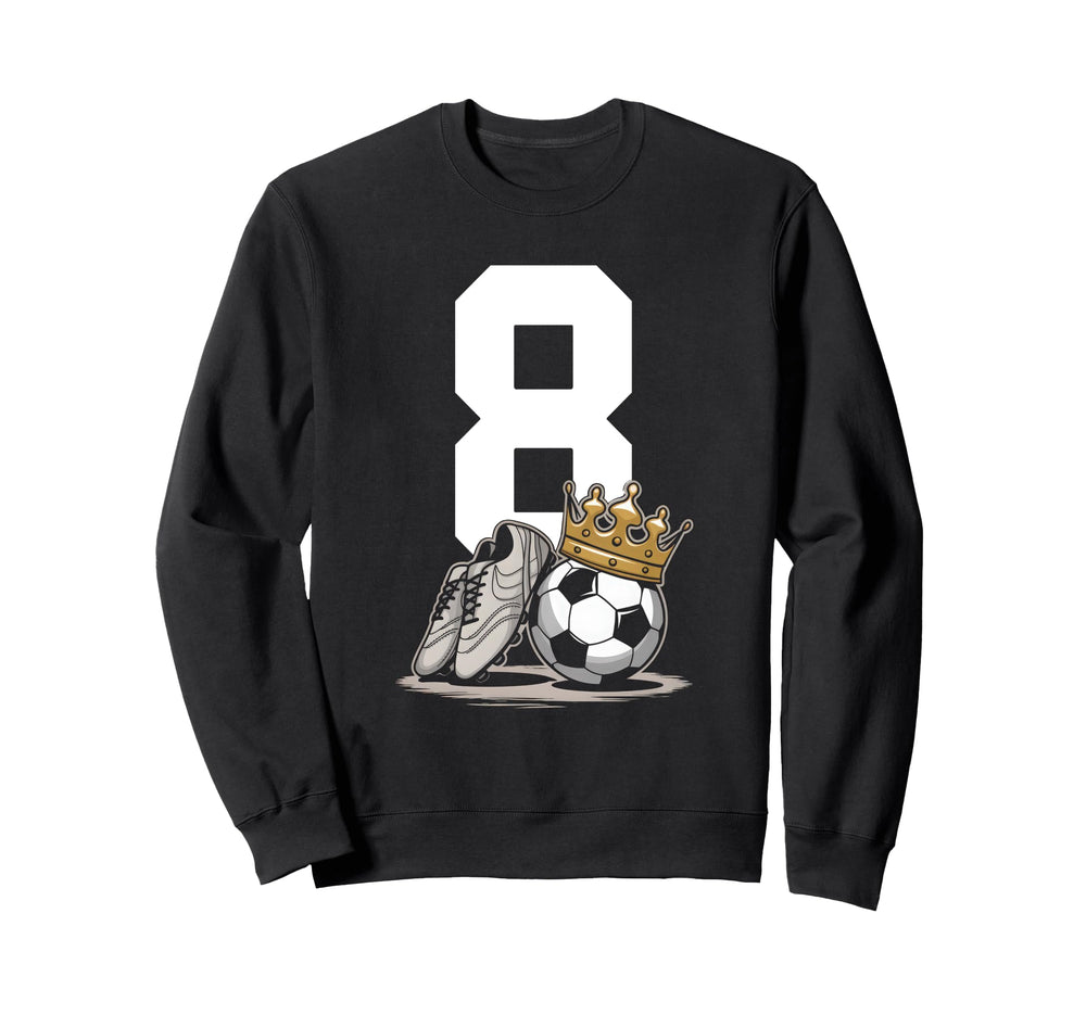 8 Soccer Birthday Gift Soccer Fan Sports Sweatshirt - Graphic Print Unisex