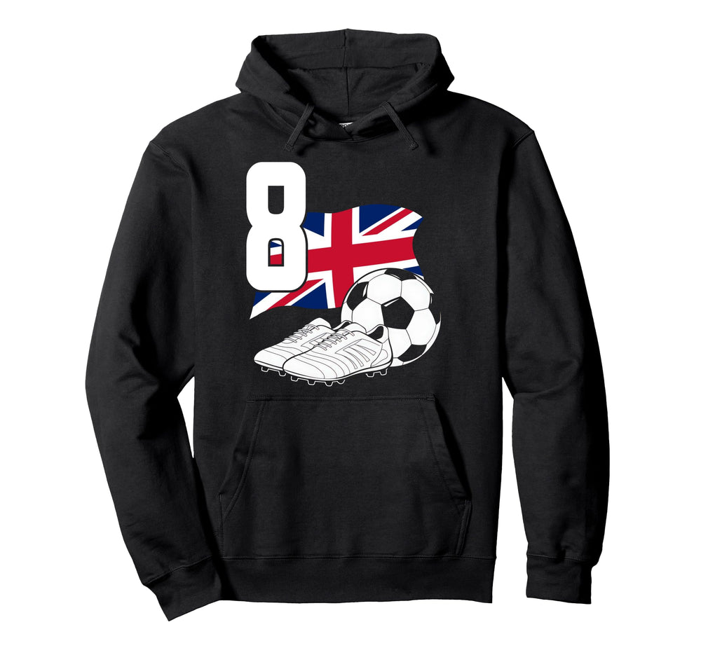 8 Soccer Birthday Gift Soccer Fan Sports Hoodie - Trendy Graphic Men Women