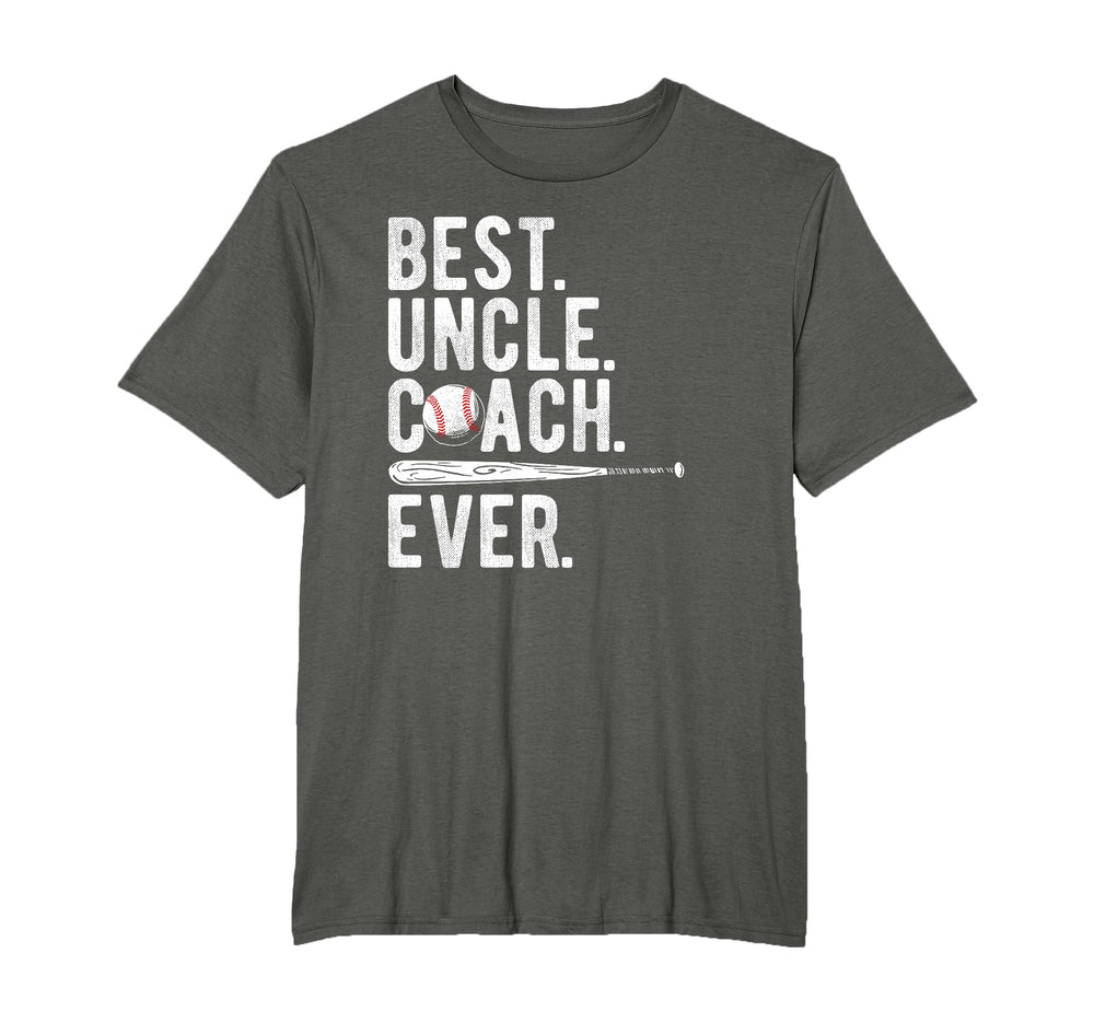 Baseball Best Uncle Coach Ever Proud T-Shirt - Novelty Apparel Men Women