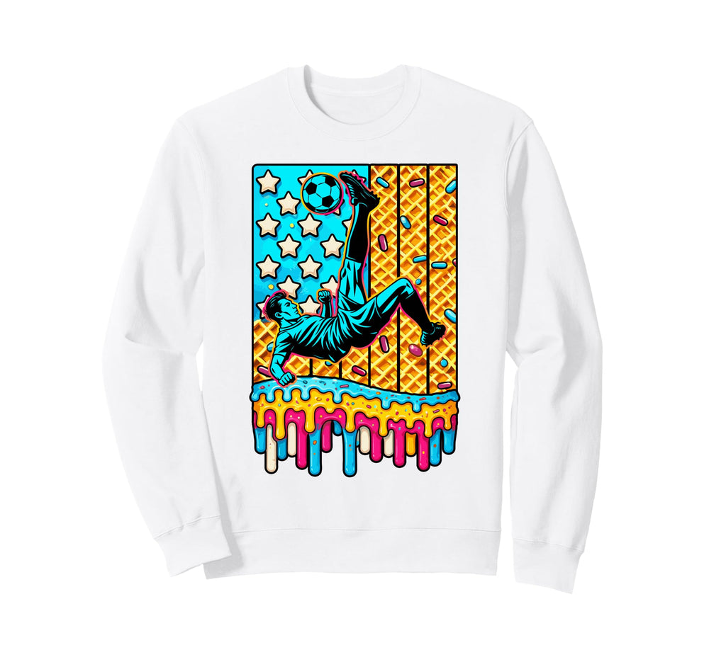 4Th July Ice Cream Drip Soccer Sweatshirt - Streetwear Style Men Women