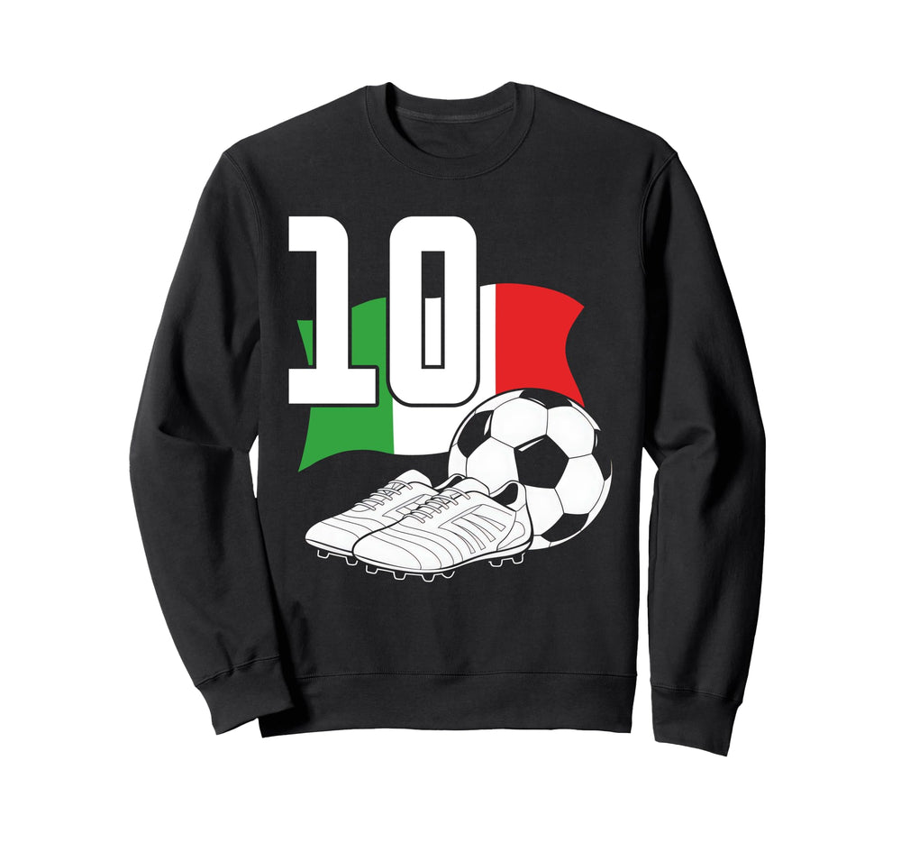 10 Soccer Birthday Gift Soccer Sweatshirt - Casual Everyday Wear Unisex