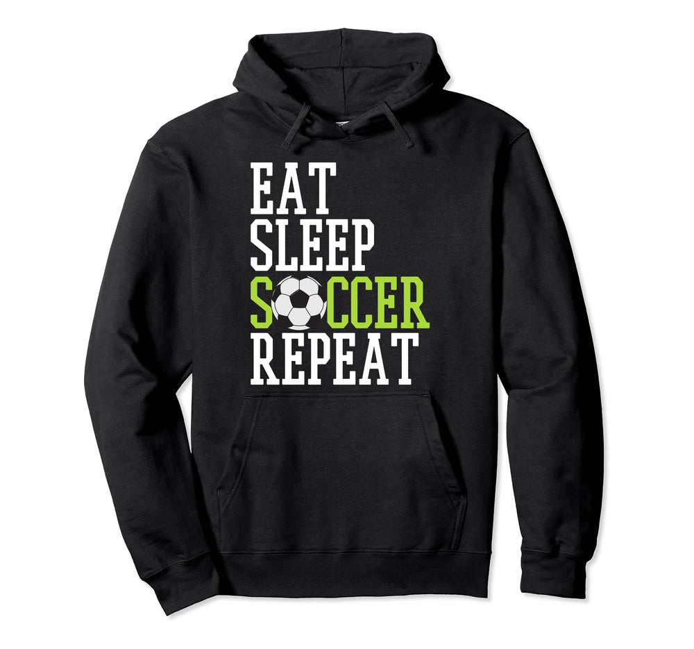 Eat Sleep Soccer Player Sports Lover Expert Hoodie - Graphic Print Unisex