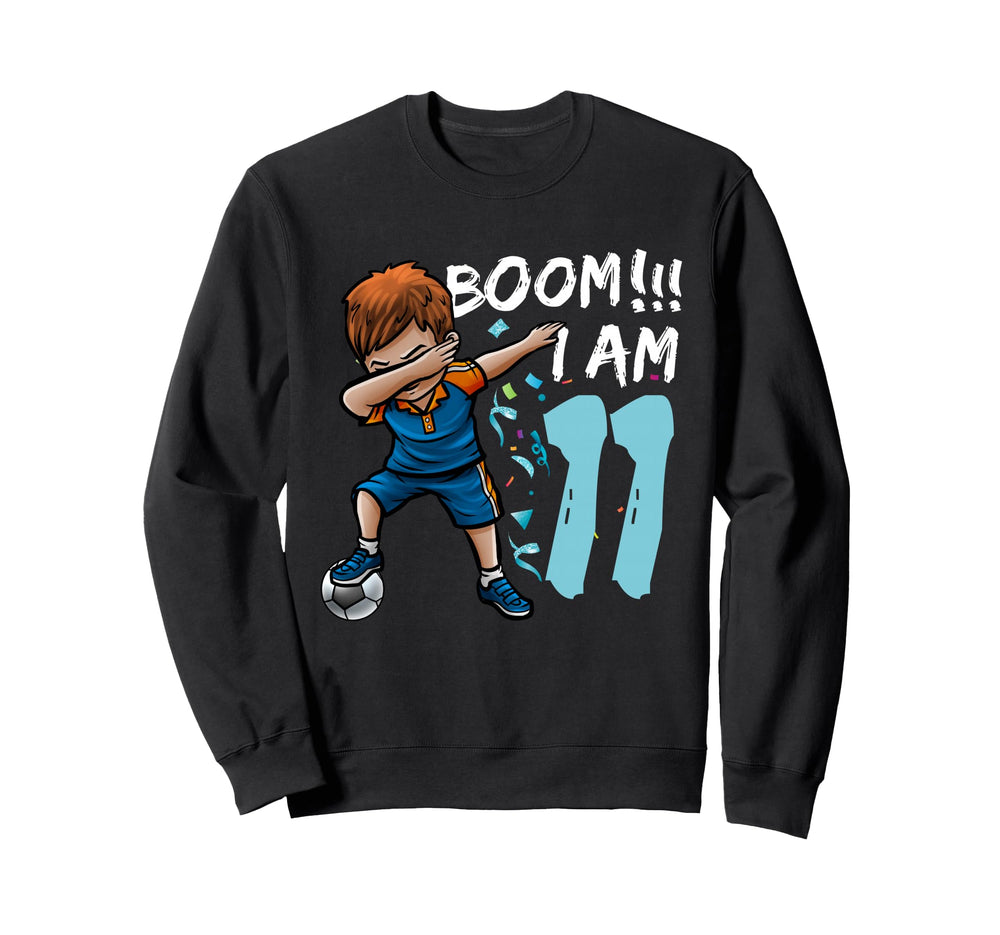 Dabbing Birthday Soccer 11Th Sweatshirt - Trendy Graphic Men Women