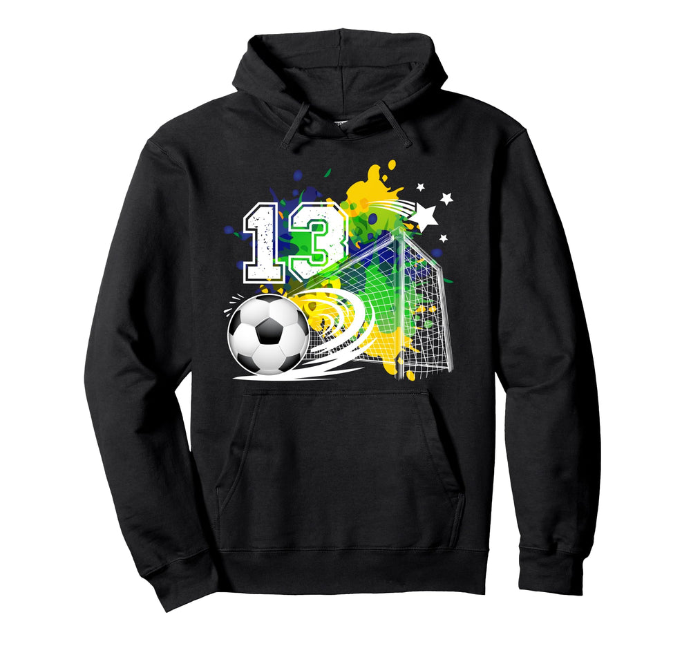 13Th Soccer Birthday Party 13 Year Old Hoodie - Custom Art Print Unisex