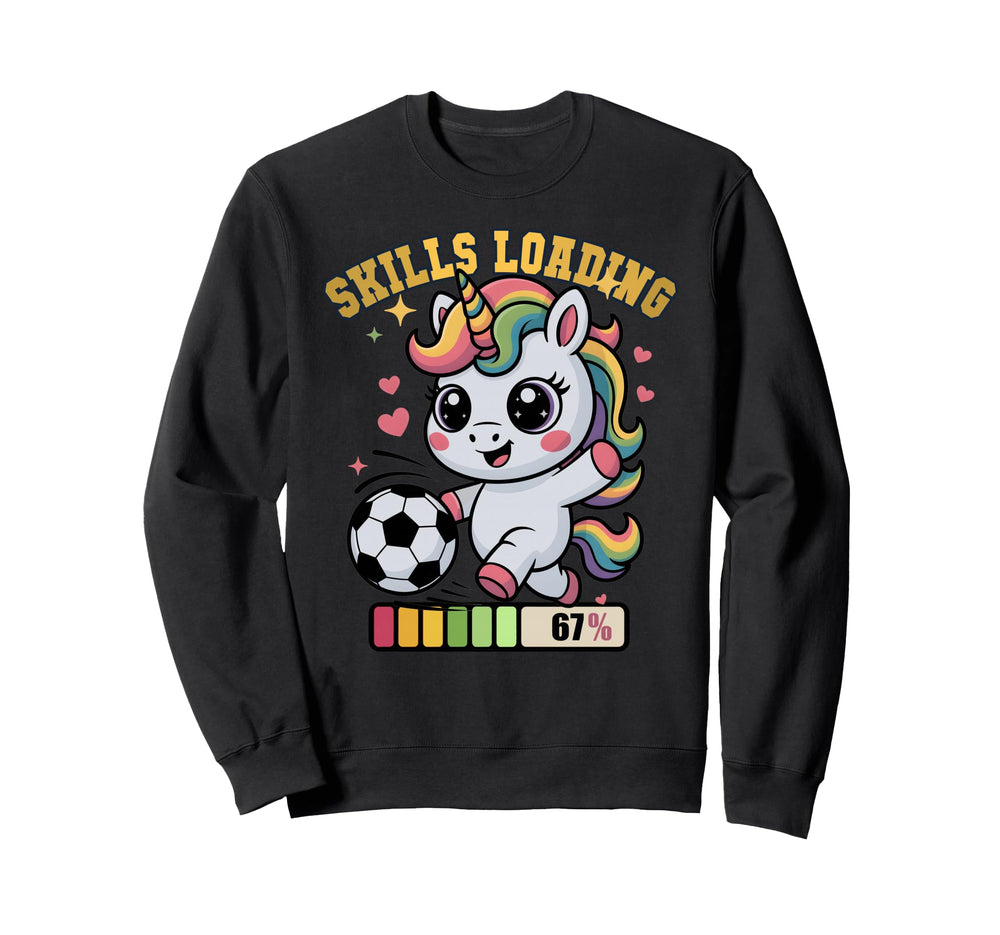 Kawaii Soccer Unicorn Skills Sweatshirt - Fun Novelty Design Unisex