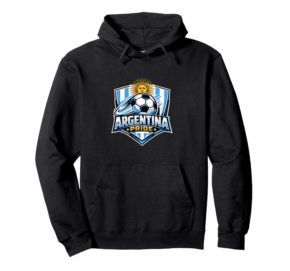 Argentina Pride Soccer Fan Minimal Hoodie - Minimalist Print for Adults