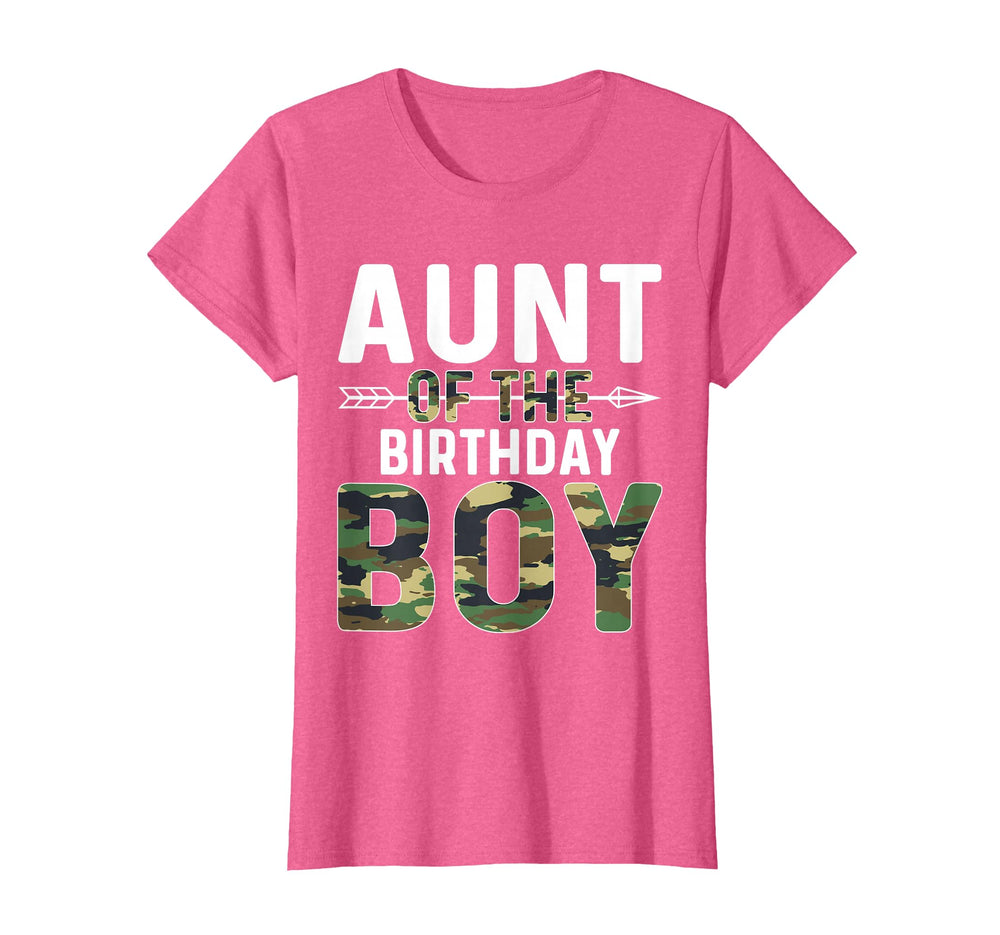 Camouflage Aunt Birthday T-Shirt - Casual Everyday Wear Unisex