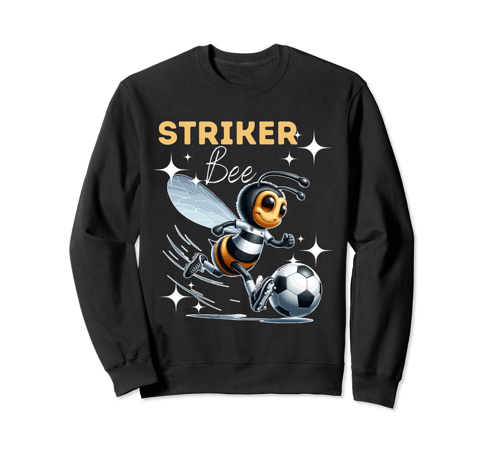 Striker Bee Soccer Enthusiast Sweatshirt - Custom Art Print for Adults