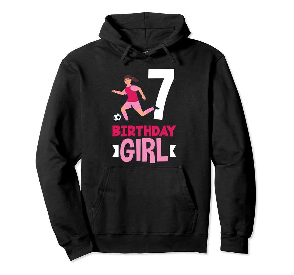 7Th Birthday 7 Years Soccer Football Hoodie - Aesthetic Graphic Men Women