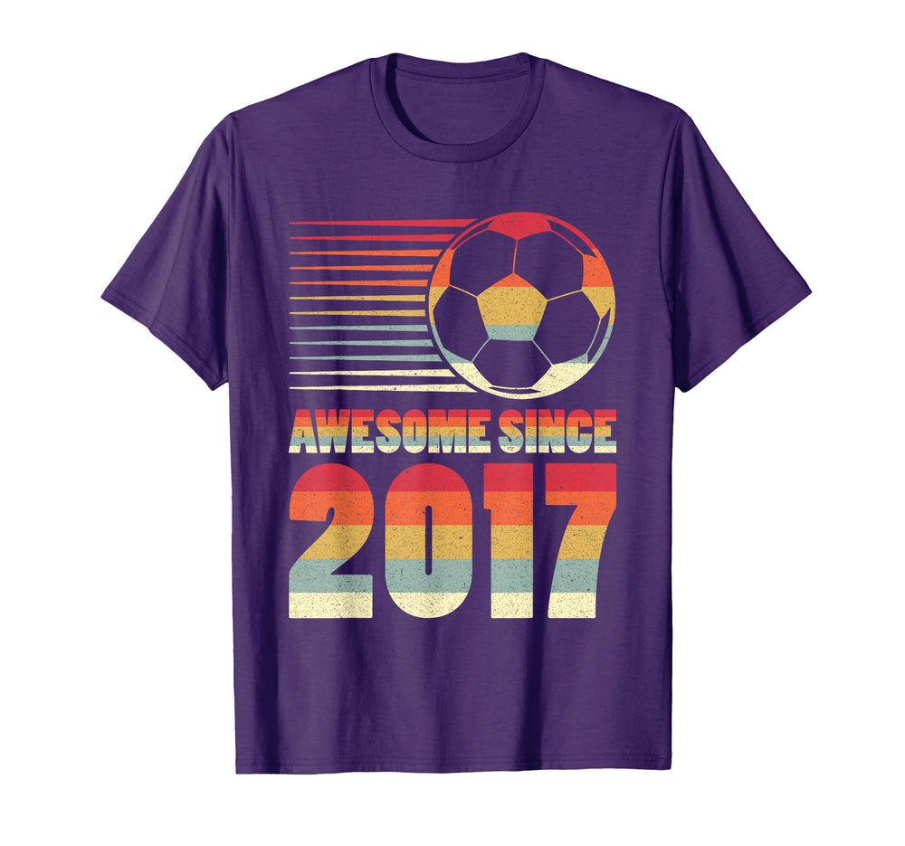 Awesome Since 2017 Soccer 9Th Birthday T-Shirt - Trendy Graphic for Adults