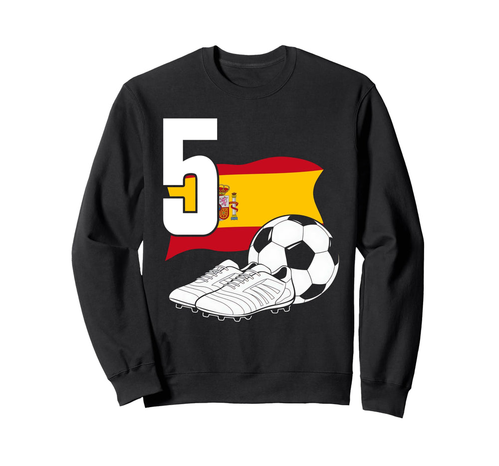 5 Soccer Birthday Gift Soccer Sweatshirt - Fun Novelty Design Men Women