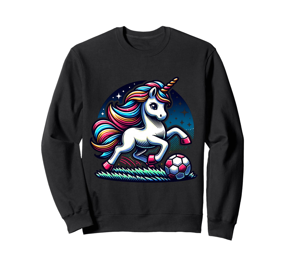 Footballer Unicorn Fans Soccer Sweatshirt - Minimalist Print Men Women