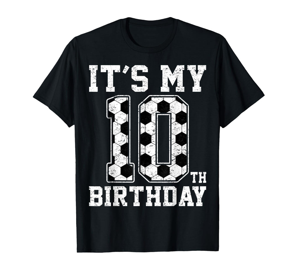 10Th Birthday Soccer Player Ten 10 T-Shirt - Graphic Print for Adults